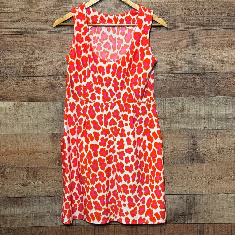 Jude Connally Mary Pat Dress Pink Animal Print size Small - Picture 2 of 6